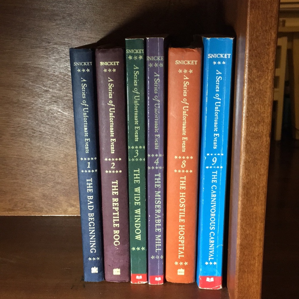 A series of unfortunate events books 1-4  8-9